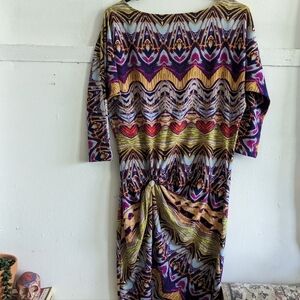 Ruched Dolman Sleeve Jersey Slinky Dress XS - BCBGMAXAZRIA